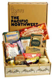A gift box with our biggest selection of tasty Pacific Northwest foods; from smoked salmon to chocolate bars to mustard.