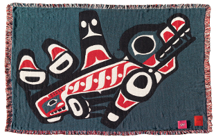 Killer Whale Orca Blanket a northwest symbol made by a Northwest Coast Indian artist.