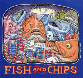 Fish and Chips t-shirt by Ray Troll.