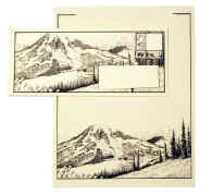 You may recognize the image on this stationery. It is Mount Rainier and it used throughout the Pacific Northwest Shop's website.