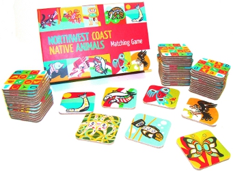Northwest Coast Indian Animal Matching Board Game