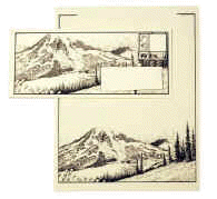 You may recognize the image on this stationery. It is Mount Rainier and it used throughout the Pacific Northwest Shop's website.