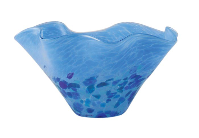 The Blue Monet Mini-Wave Bowl is approximately 6 inches in diameter. Makes a beautiful gift.