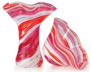 Sweetheart glass vases and bowls